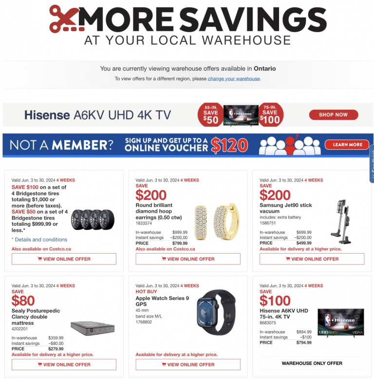 Costco Canada Coupons/Flyers Deals at All Costco Wholesale Warehouses